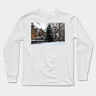 Bourton on the Water Christmas Tree Cotswolds Long Sleeve T-Shirt